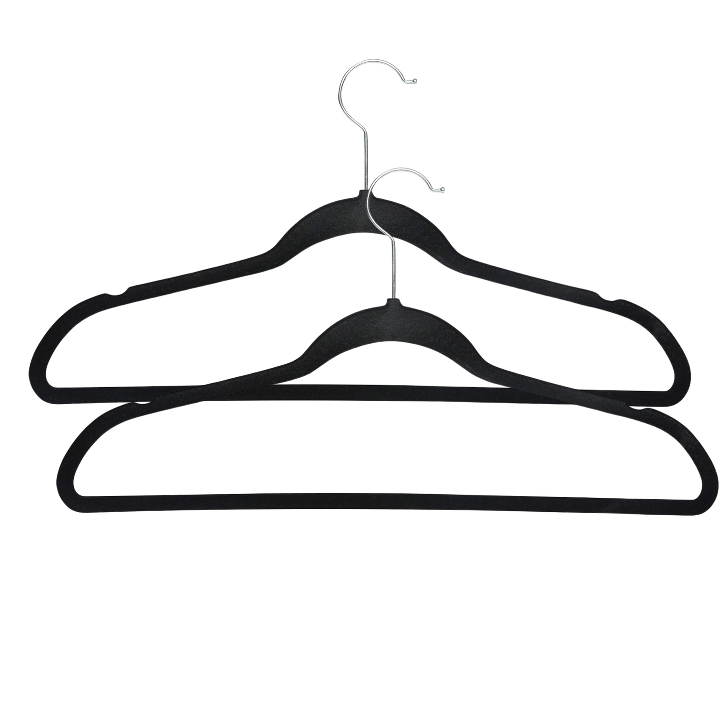 99¢ - Basics Slim Velvet Non-Slip Suit Hangers – Pack of 2, Space-Saving Ultra-Thin Design with 360° Swivel Hook: 1CT