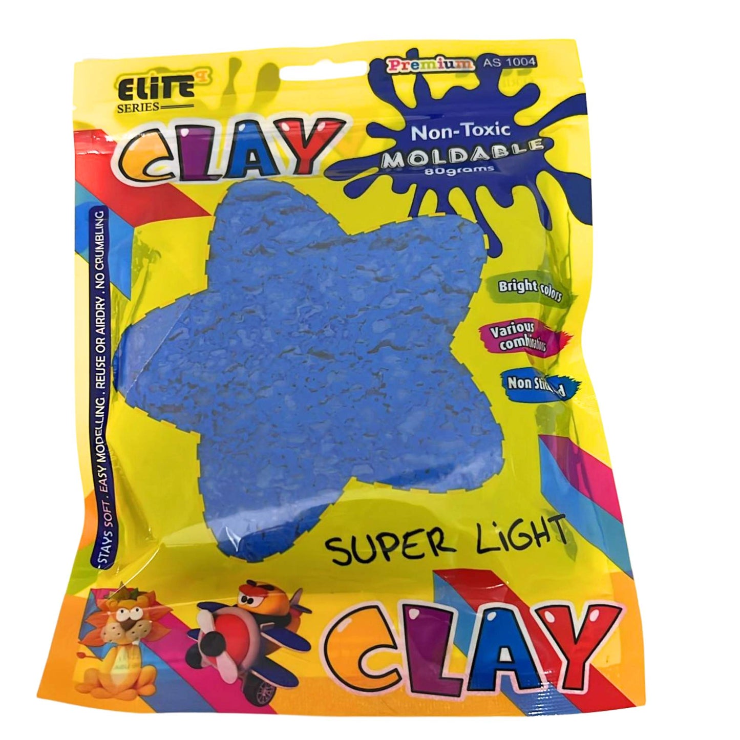 80g Super Light Moldable Clay – Bright Colors – Non-Toxic and Air Dry