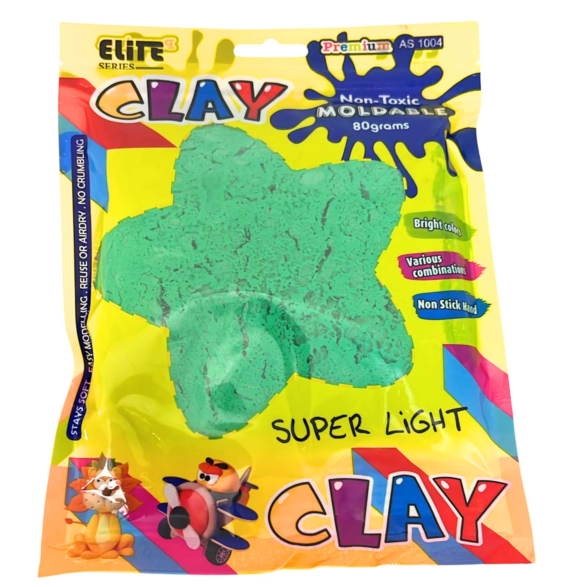 80g Super Light Moldable Clay – Bright Colors – Non Toxic and Air Dry Clay & Moulding Dough DIY product image 6