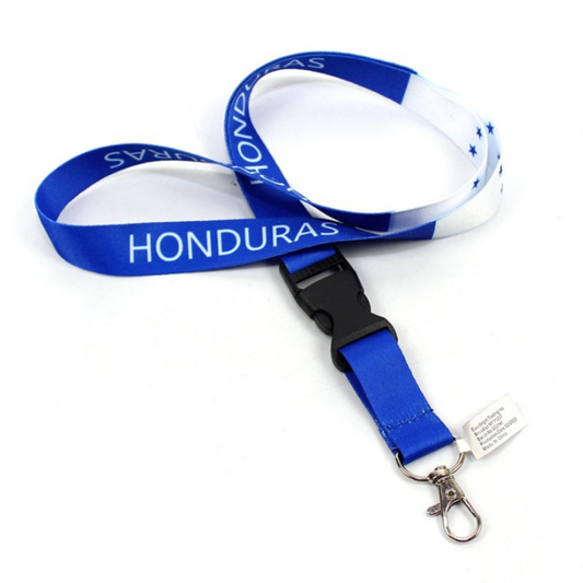 99¢- Honduras Flag Lanyard Keychain with Quick Release – Durable Neck Strap for Keys, Badges, and ID Cards: 1CT