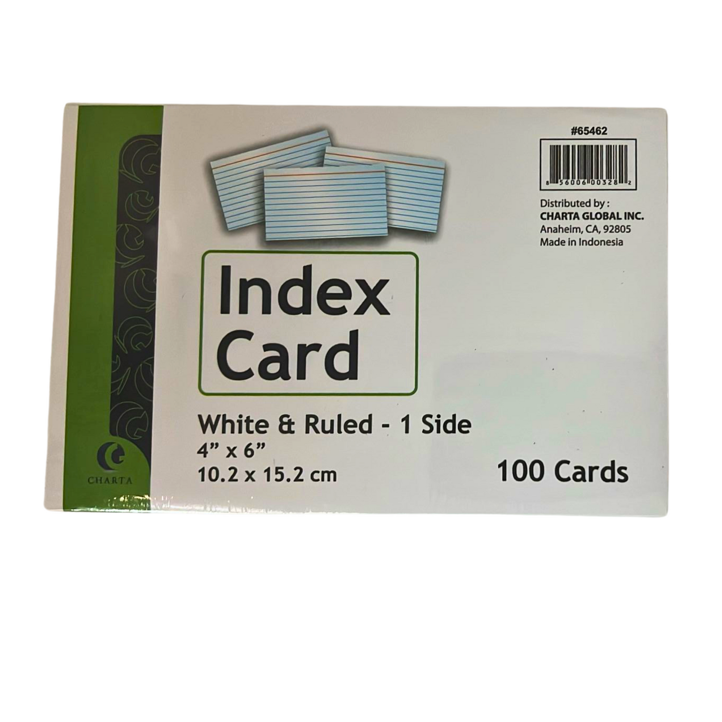 99¢-4x6 Inches White & Ruled Index Cards – 100-Pack, Ideal for Note-Taking, Studying, and Organizing