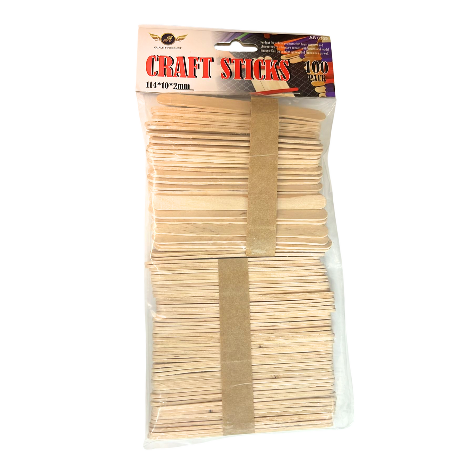 99¢- 4.5" Incraftables Natural Color Popsicle Craft Sticks – 100 pcs