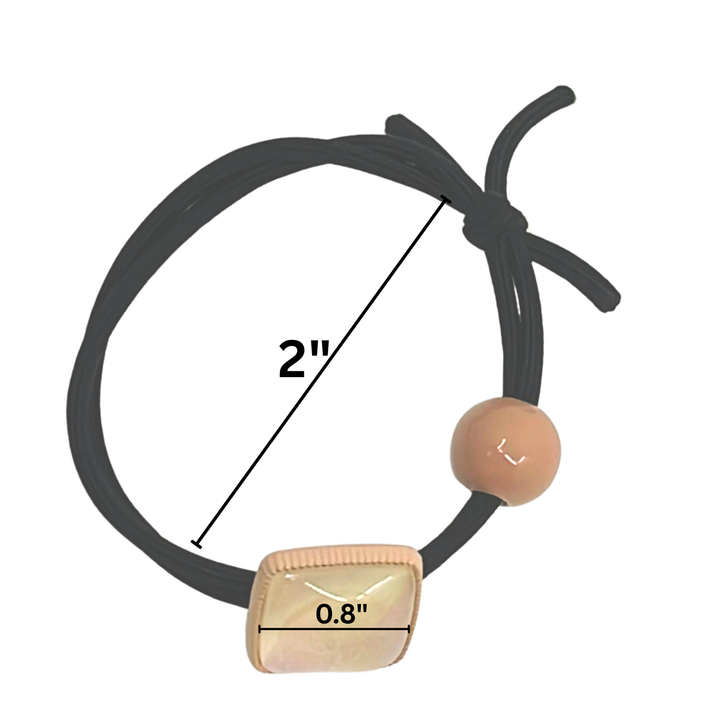 99¢- Elastic Hair Tie – Elegant Accessory: 1CT