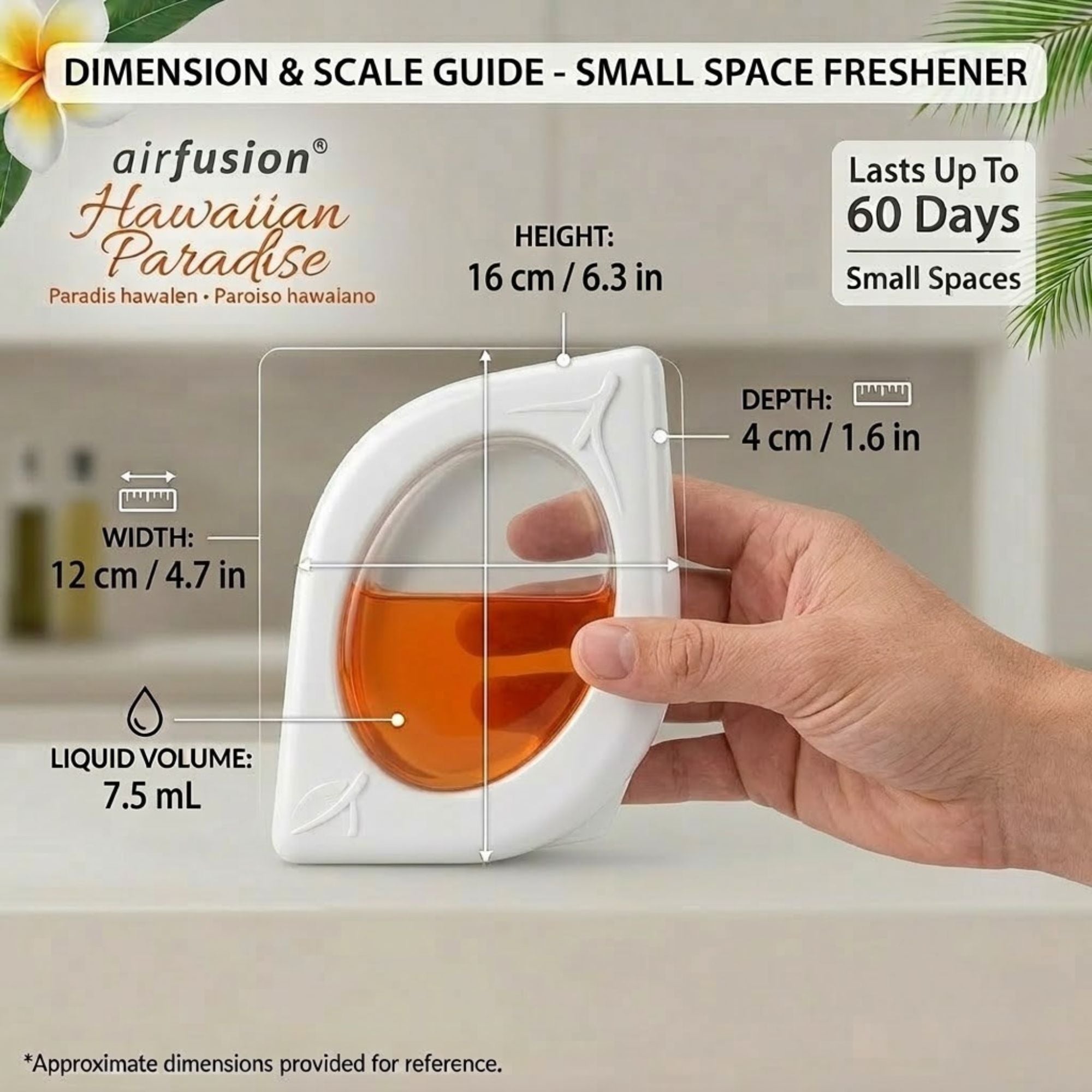 7.5ml Air Fusion Hawaiian Paradise Air Freshener 2 Pack Long Lasting Air Freshioner product detail image