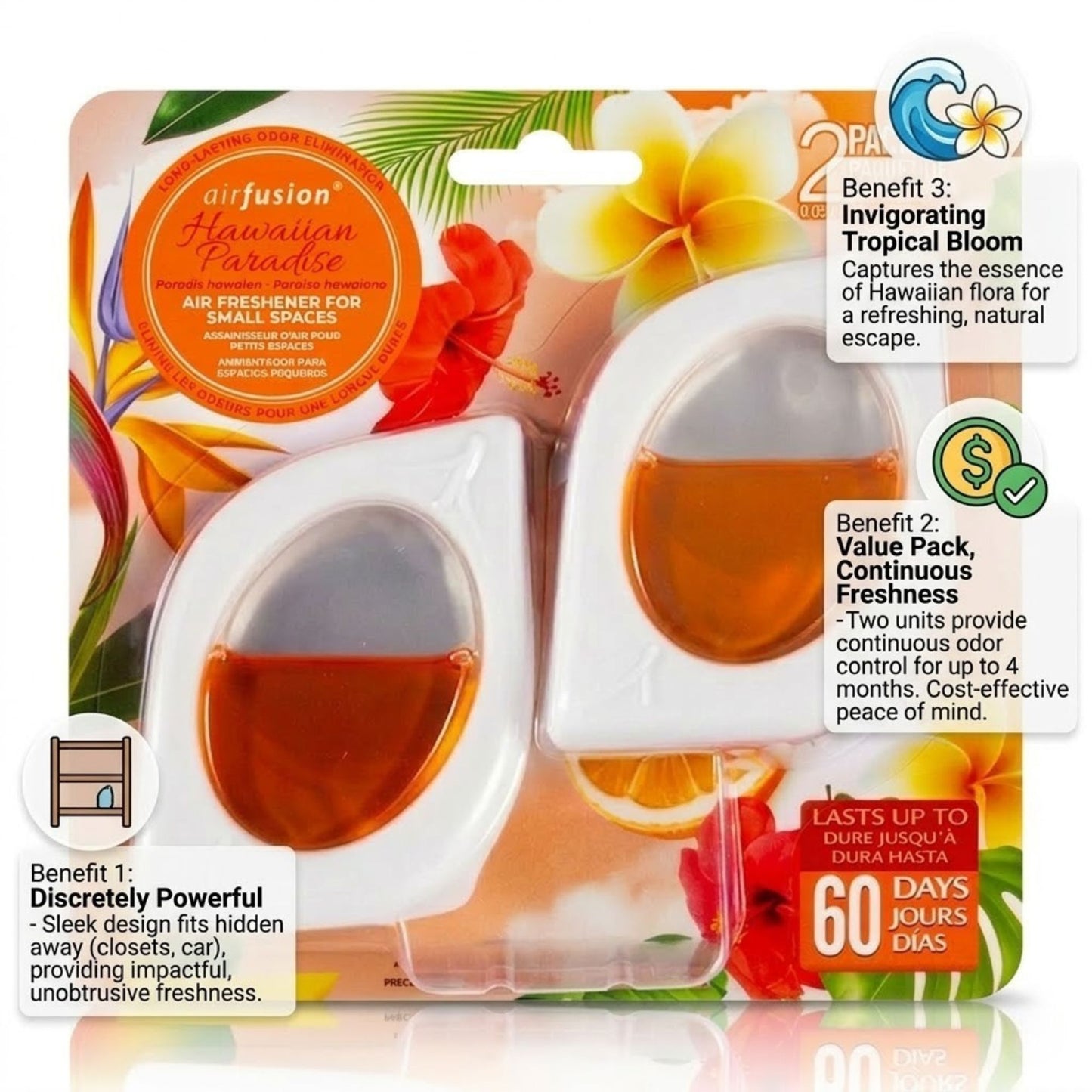 Air Fusion Hawaiian Paradise 7.5ml Long Lasting Freshener