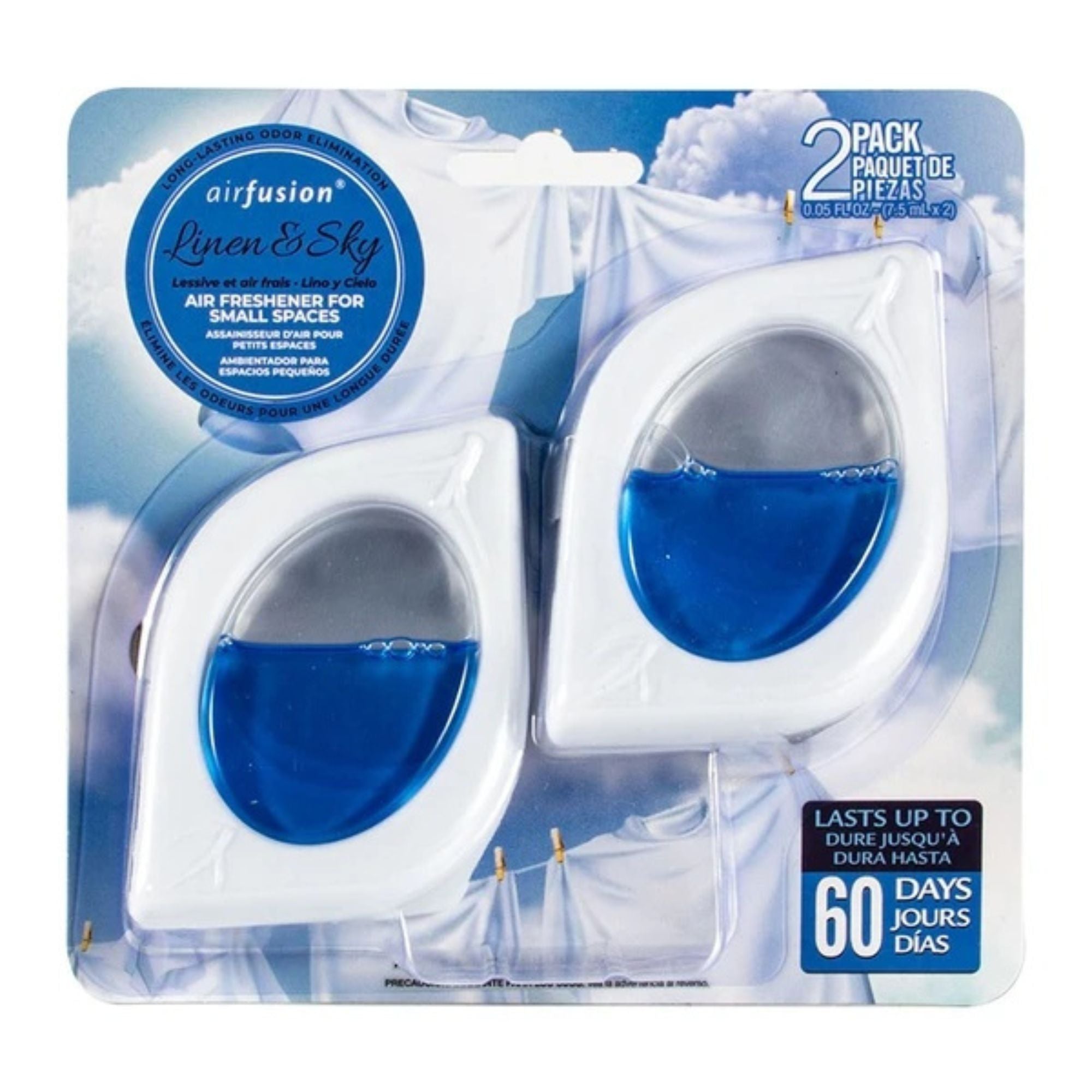 7.5ml Air Fusion Linen & Sky Air Freshener 2 Pack Long Lasting Air Freshioner main product image