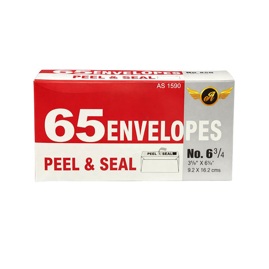 3 ? x 6? Inches No. 6 ¾ Peel and Seal Envelopes Standard Size 65 Count main product image