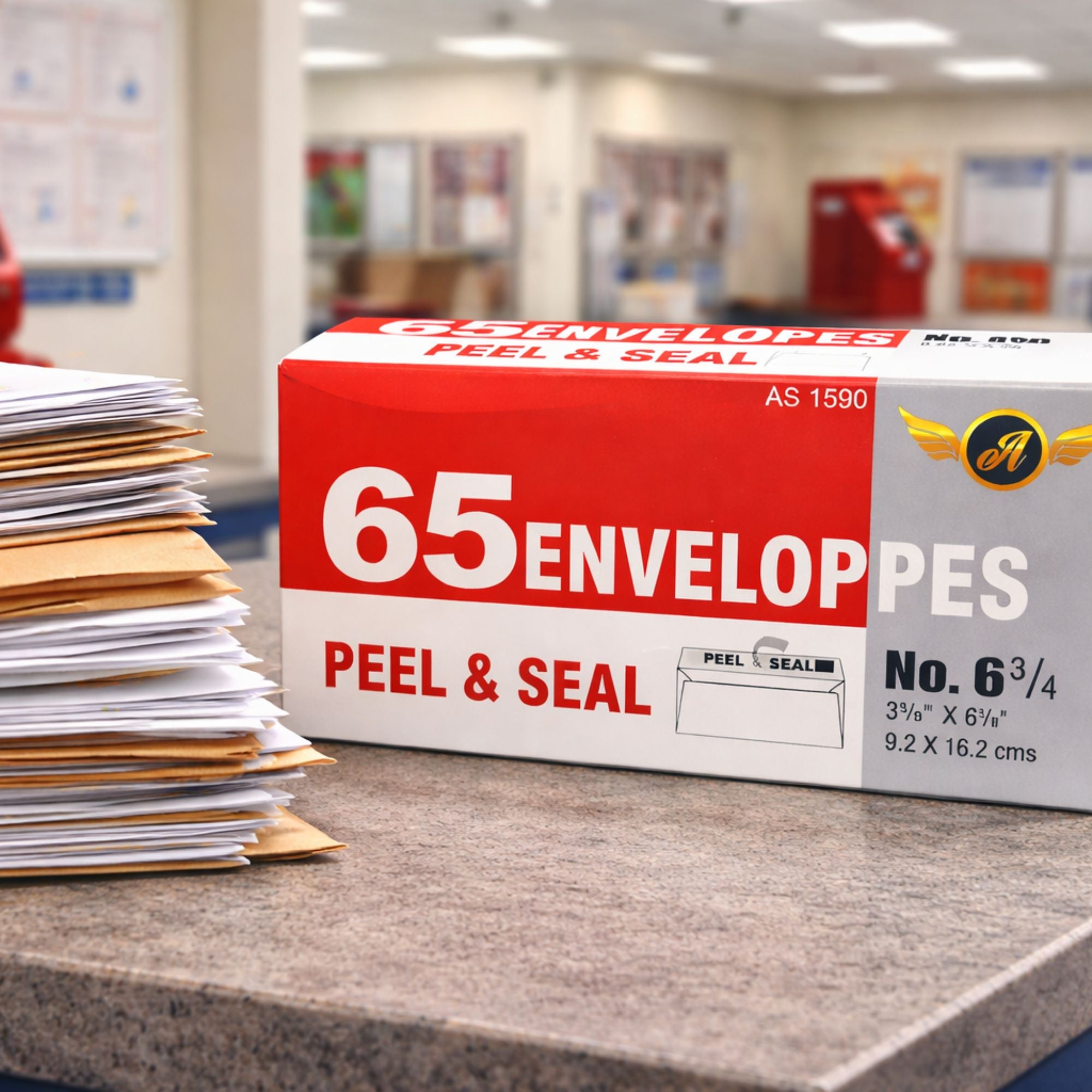 3 ? x 6? Inches No. 6 ¾ Peel and Seal Envelopes Standard Size 65 Count product detail image
