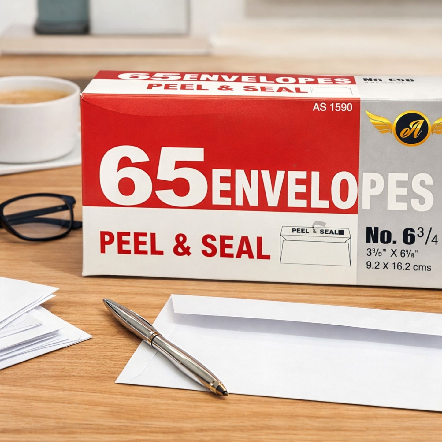 3 ? x 6? Inches No. 6 ¾ Peel and Seal Envelopes Standard Size 65 Count size and feature image
