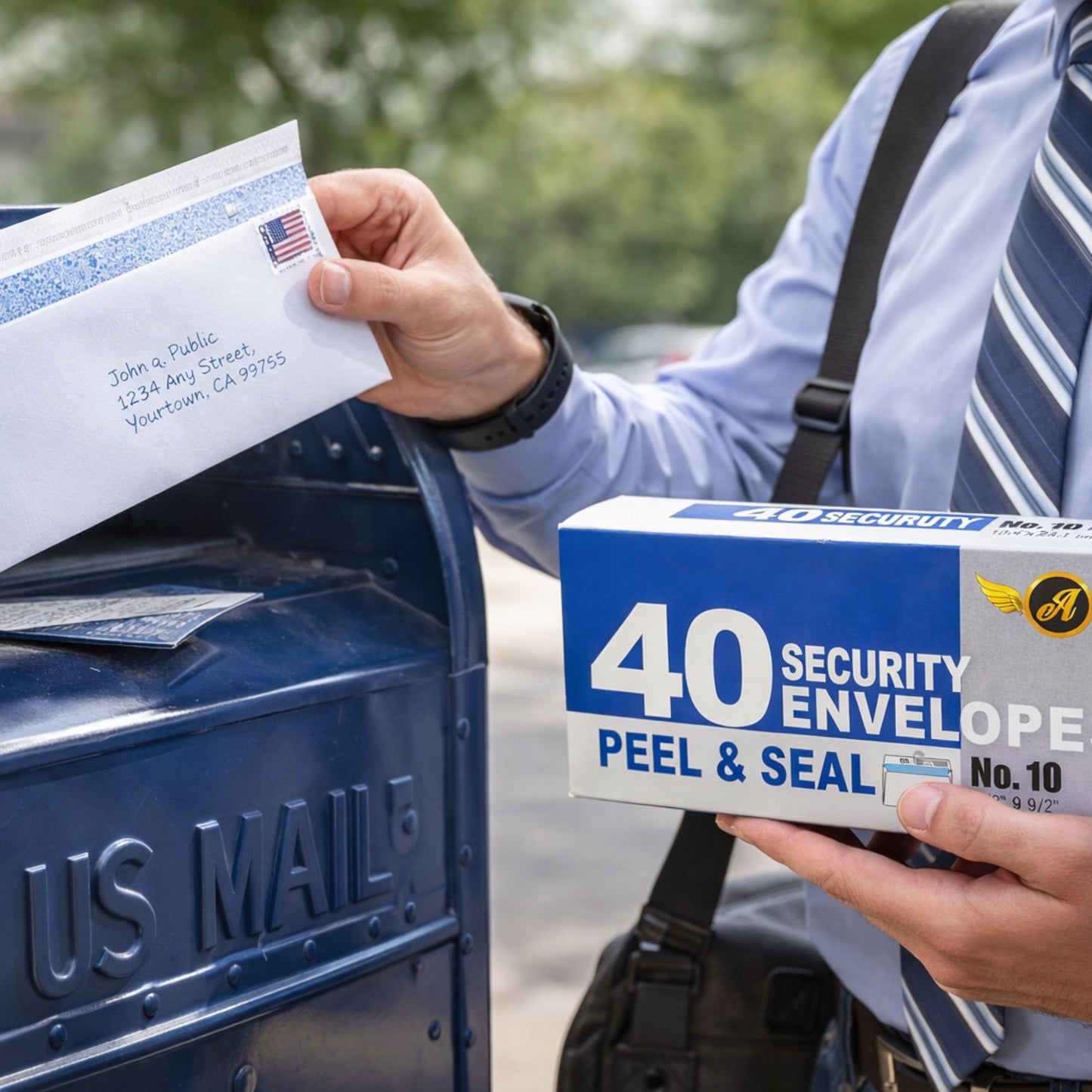 4 ? x 9 ½ Inches No. 10 Security Envelopes Peel and Seal 40 Count size and feature image