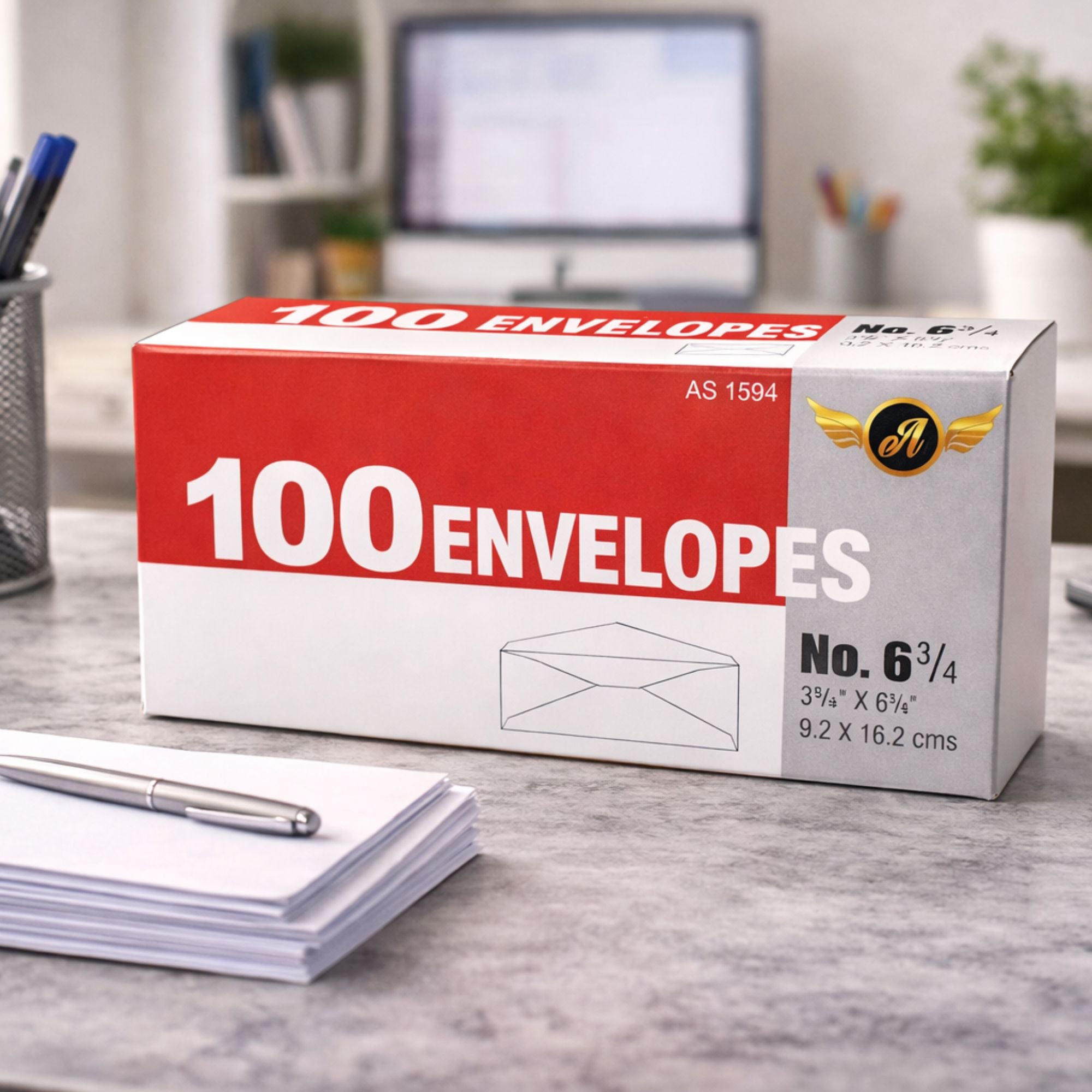 3 ? x 6 ¼ Inches No. 6 ¾ Regular Envelopes Standard Size 100 Count product detail image