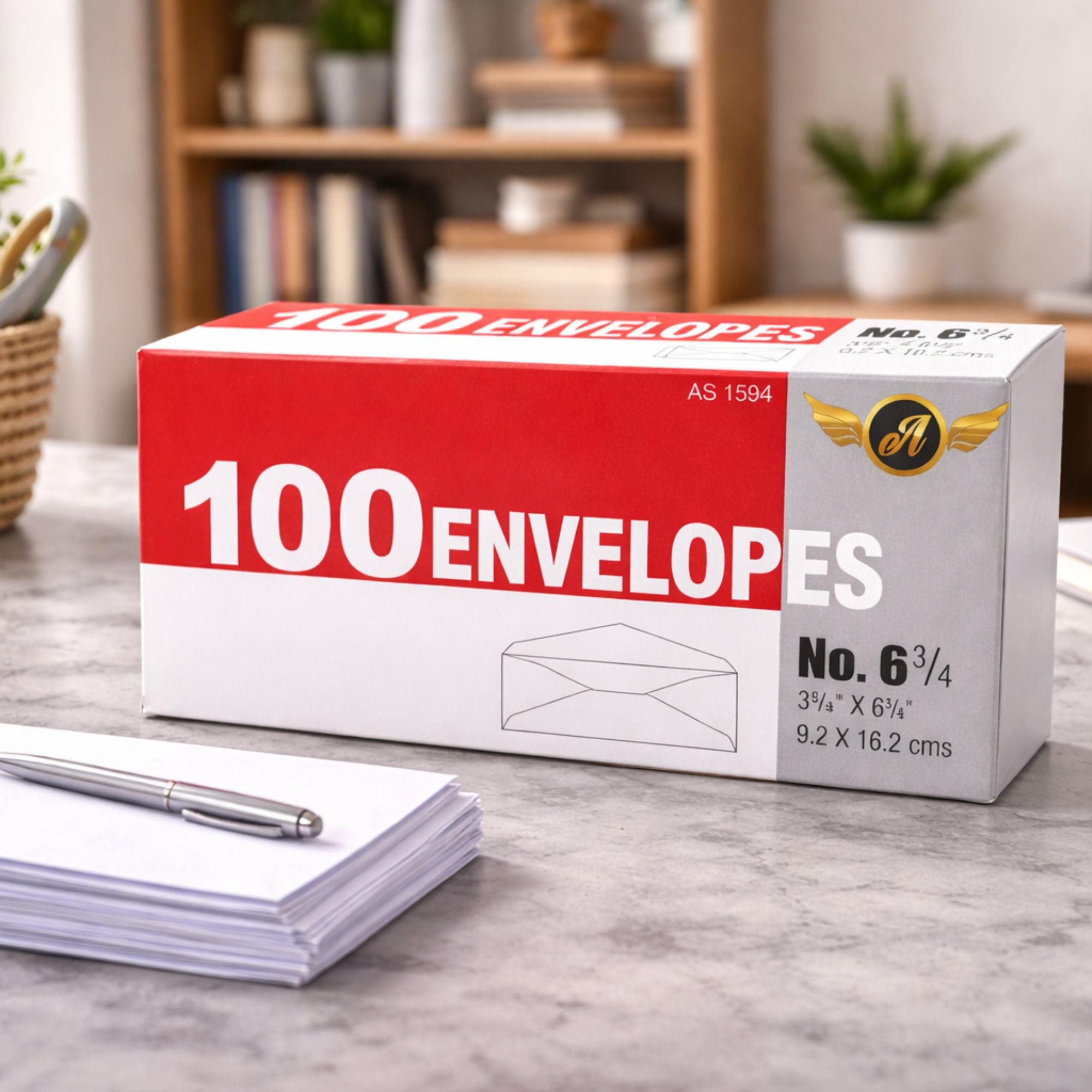 3 ? x 6 ¼ Inches No. 6 ¾ Regular Envelopes Standard Size 100 Count size and feature image