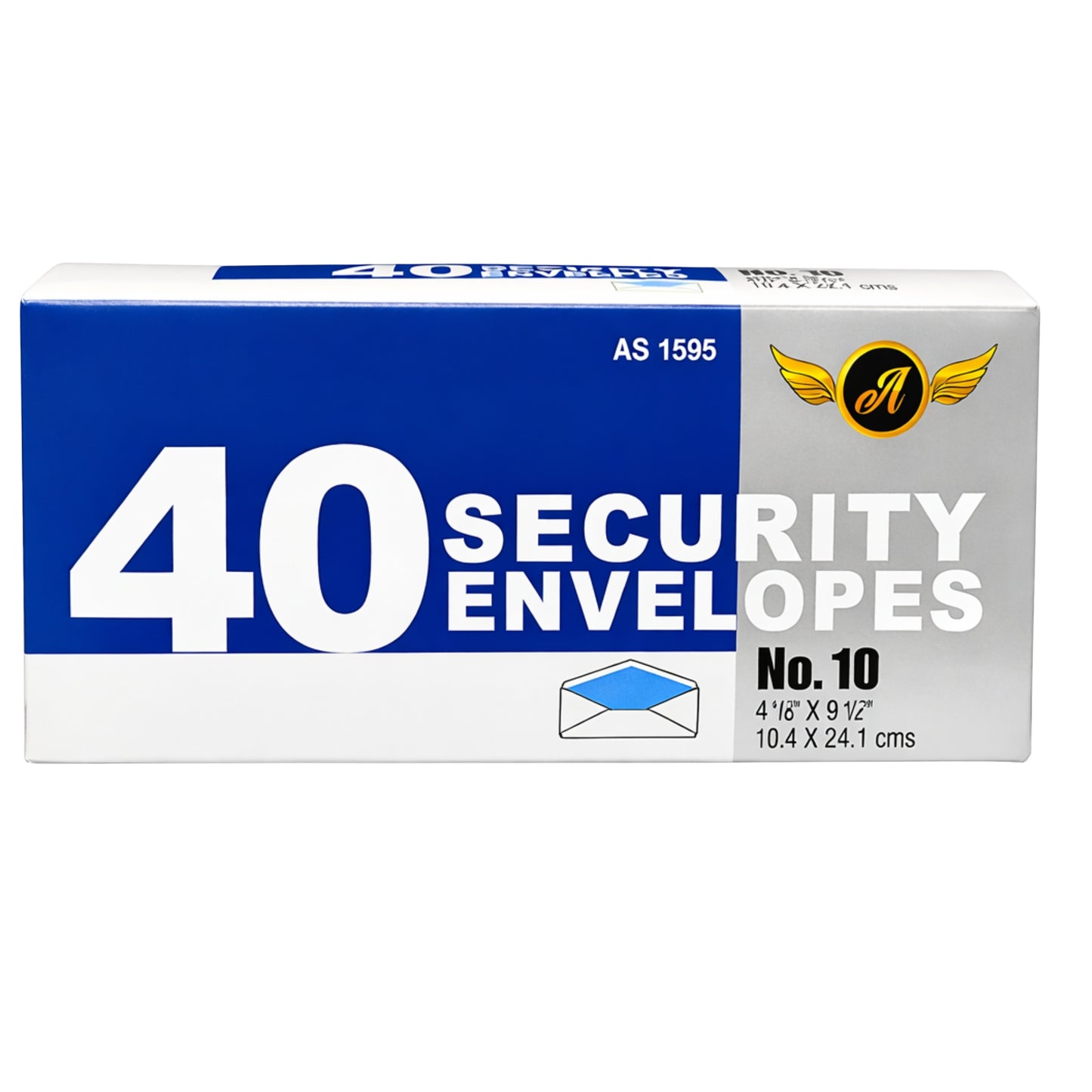 No. 10 Security Envelopes 4-1/8 x 9-1/2 Inch Business Size, 40 Count