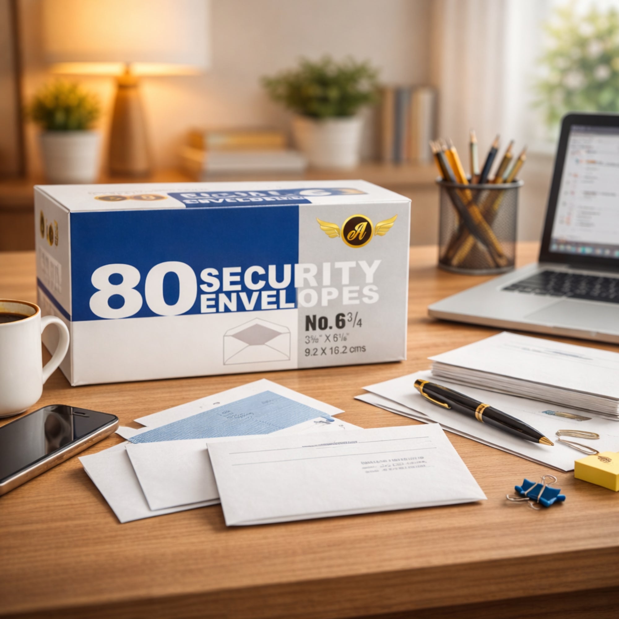 3 ? x 6 ¼ Inches No. 6 ¾ Security Envelopes Standard Size 80 Count product detail image