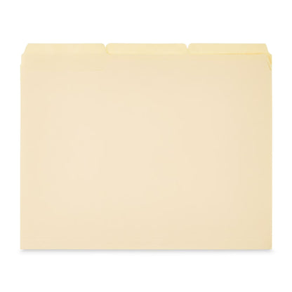 Premium Manila File Folders Letter Size 1/3 Cut Tabs 10 Pack