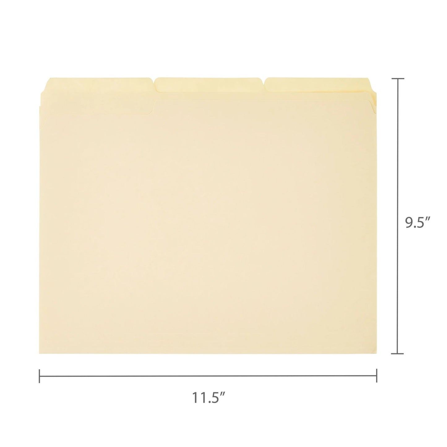 Letter Size 1/3 Cut Tabs 10 Pack | Premium Manila File Folders