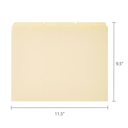 Letter Size 1/3 Cut Tabs 10 Pack | Premium Manila File Folders