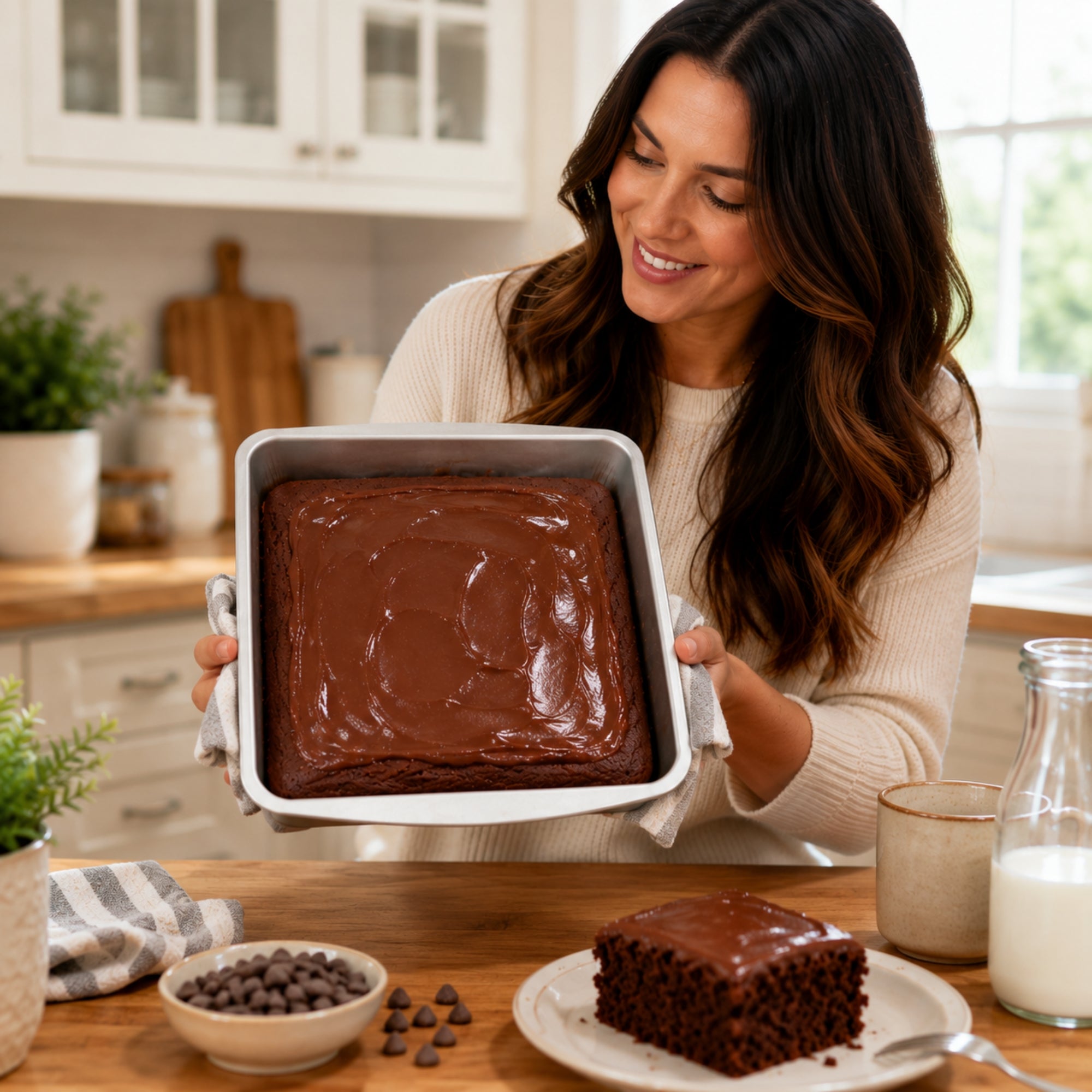 Nonstick Square Cake Pan 7.6 Inch Bakeware