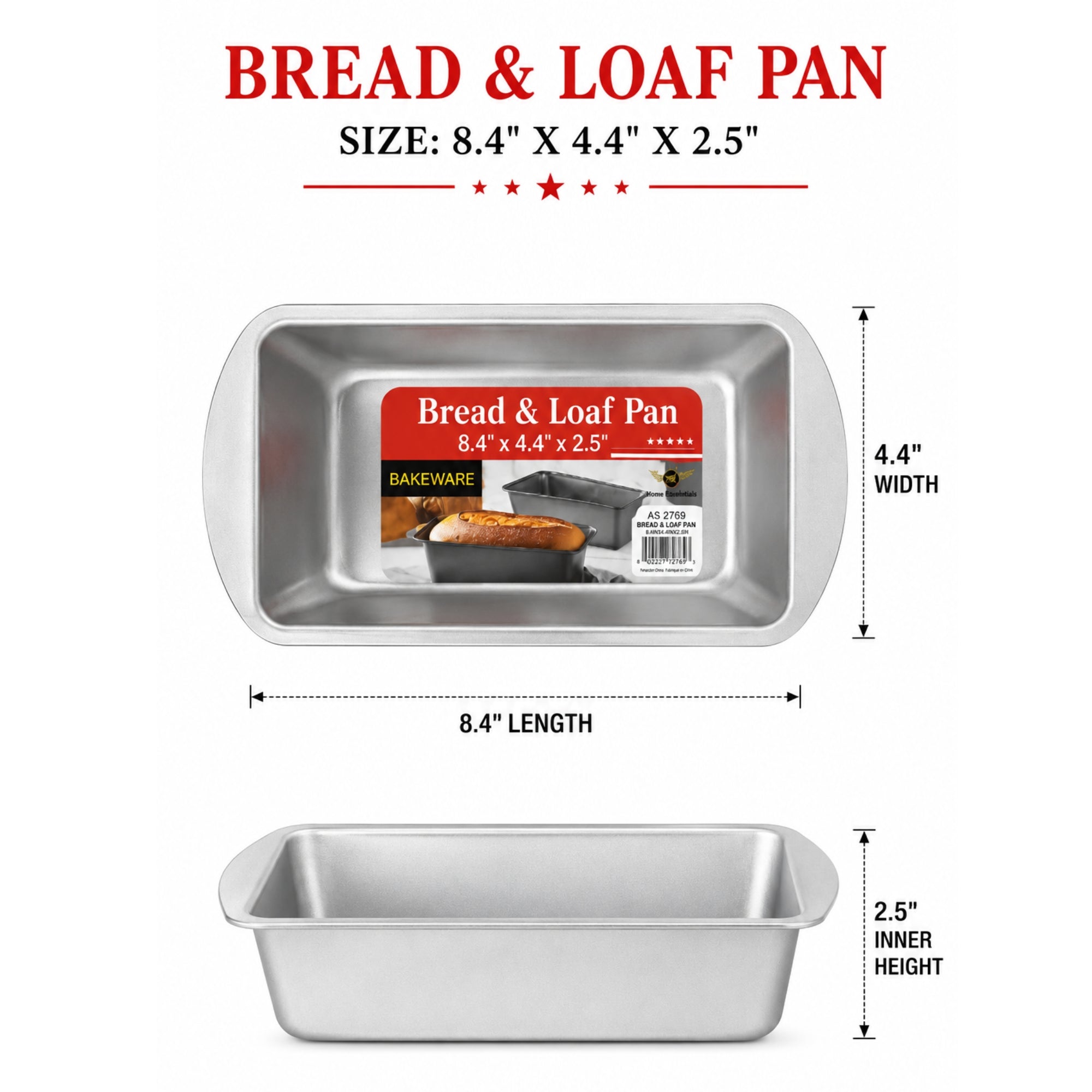 Bread and Loaf Pan Premium Nonstick Design