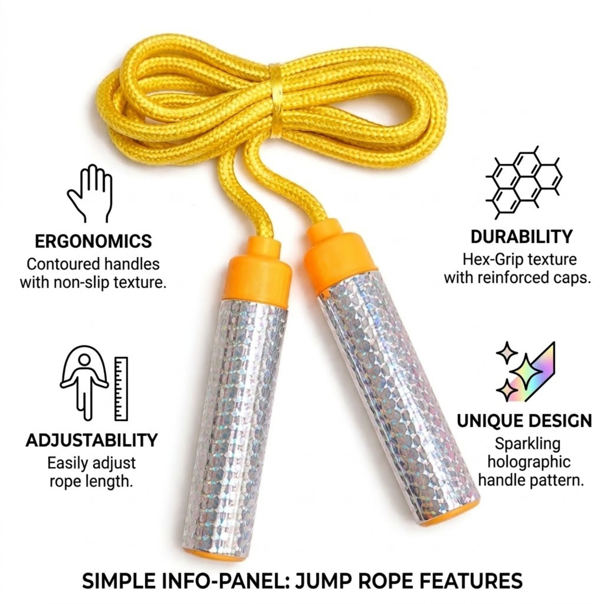 Premium Glitter Jump Rope – Adjustable Weighted Speed Skipping Rope Toys lifestyle use image