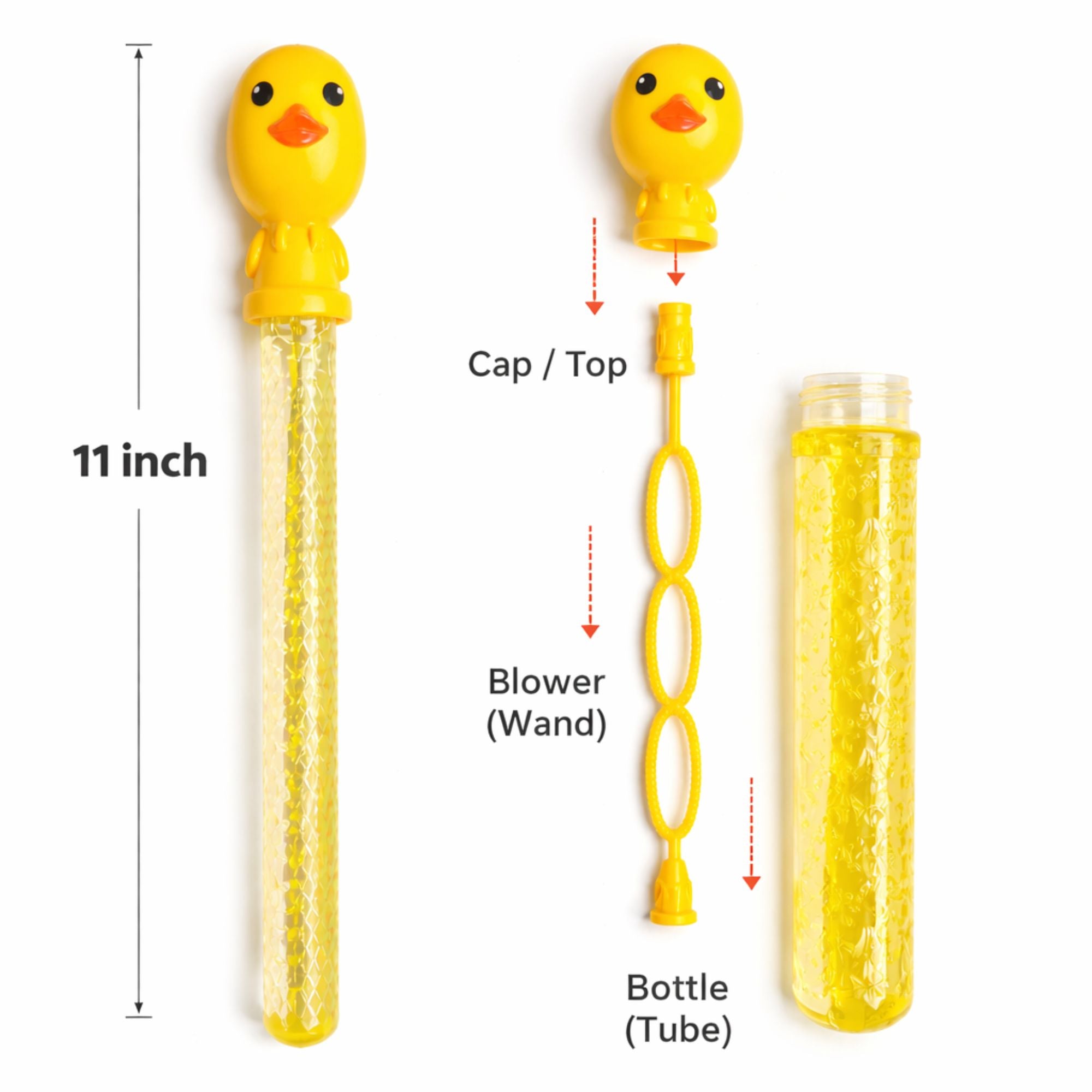 11" Kids Bubble Blower Wand Bottle Toy Long Bubble Maker Kids Bubble Wand Bottle product detail image