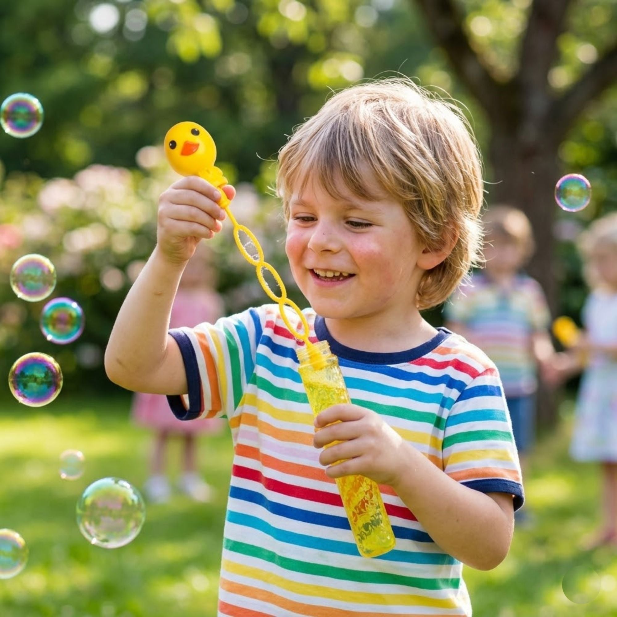 11" Kids Bubble Blower Wand Bottle Toy Long Bubble Maker Kids Bubble Wand Bottle lifestyle use image