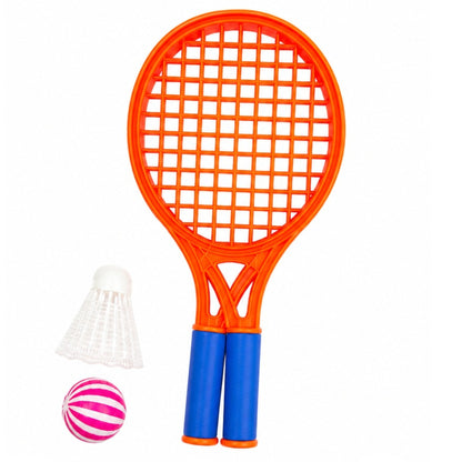 Kids Plastic Racket Set with Ball and Shuttlecock