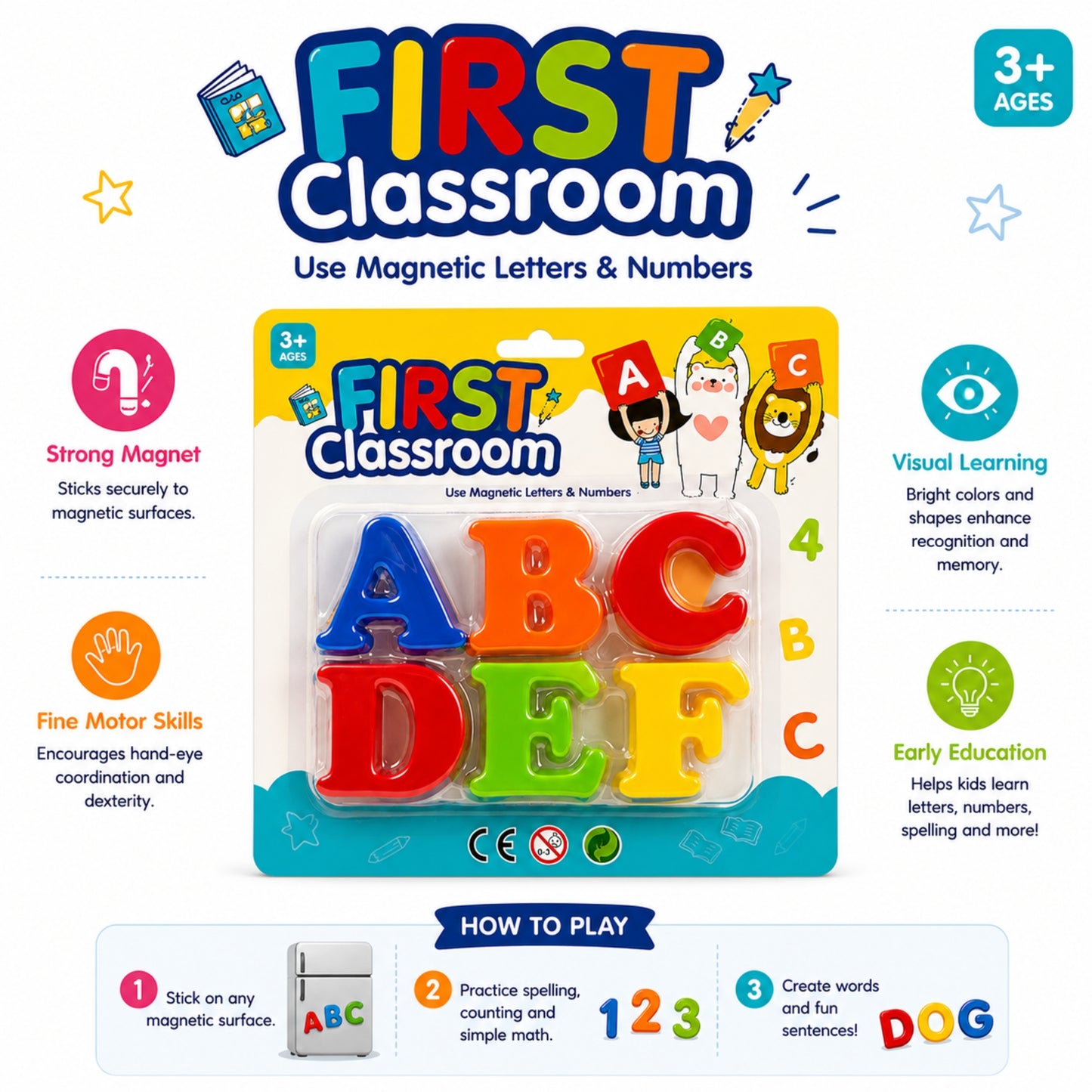 Educational Magnetic Letters Toy for Preschool Kids
