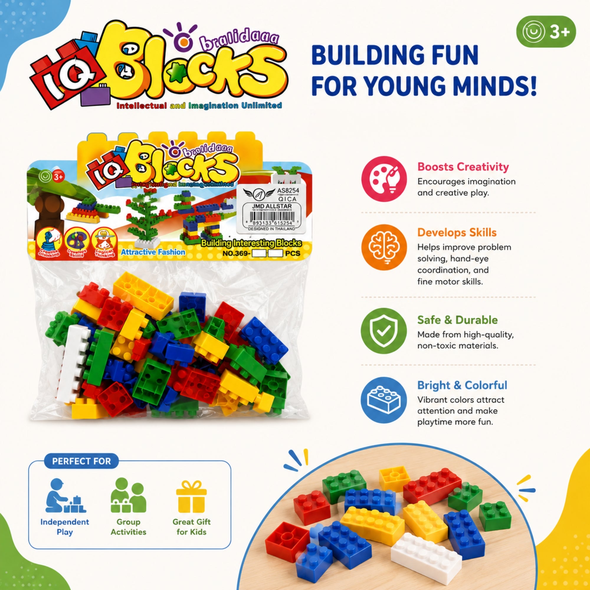 Creative Building Blocks Set for Kids Learning