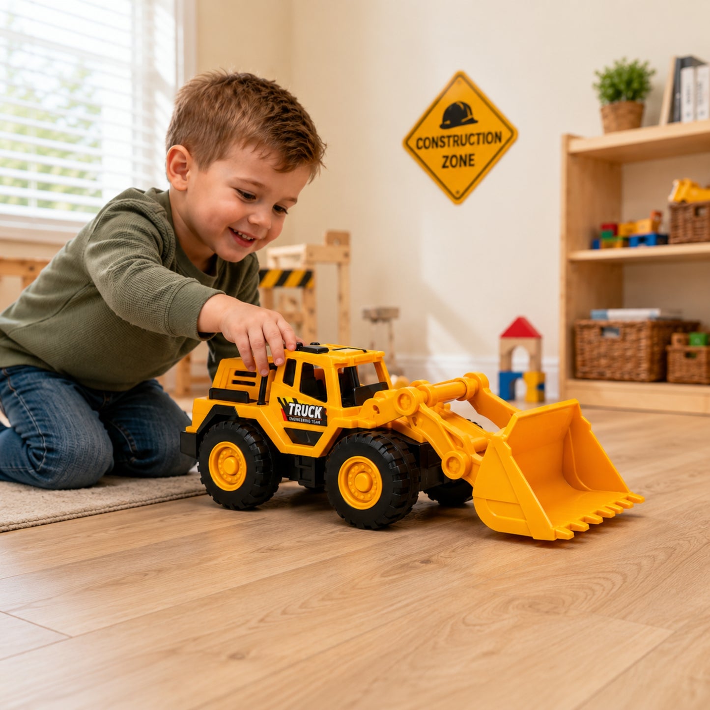 Bulldozer Construction Toy Truck for Children