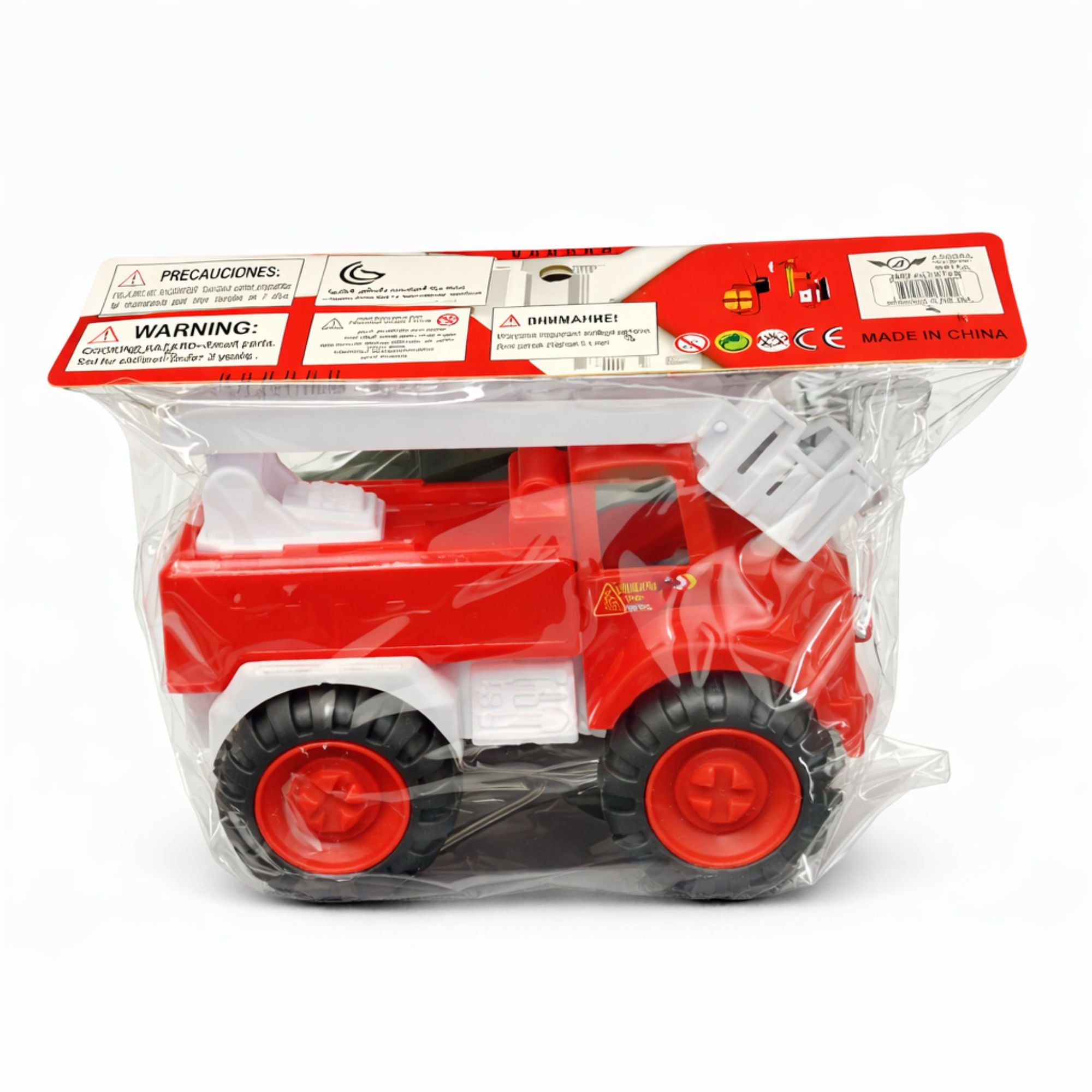 Kids Fire Truck Toy with Ladder Red Rescue Vehicle Play Truck Toy, Car lifestyle use image