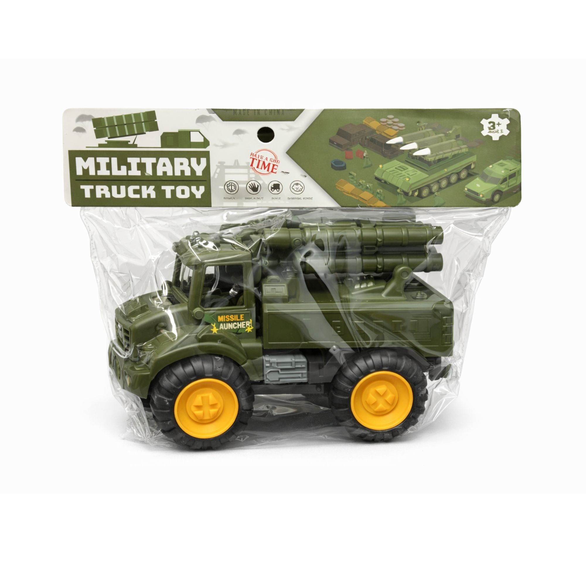 Kids Military Missile Truck Toy Army Vehicle with Launcher Playset Toy, Car lifestyle use image