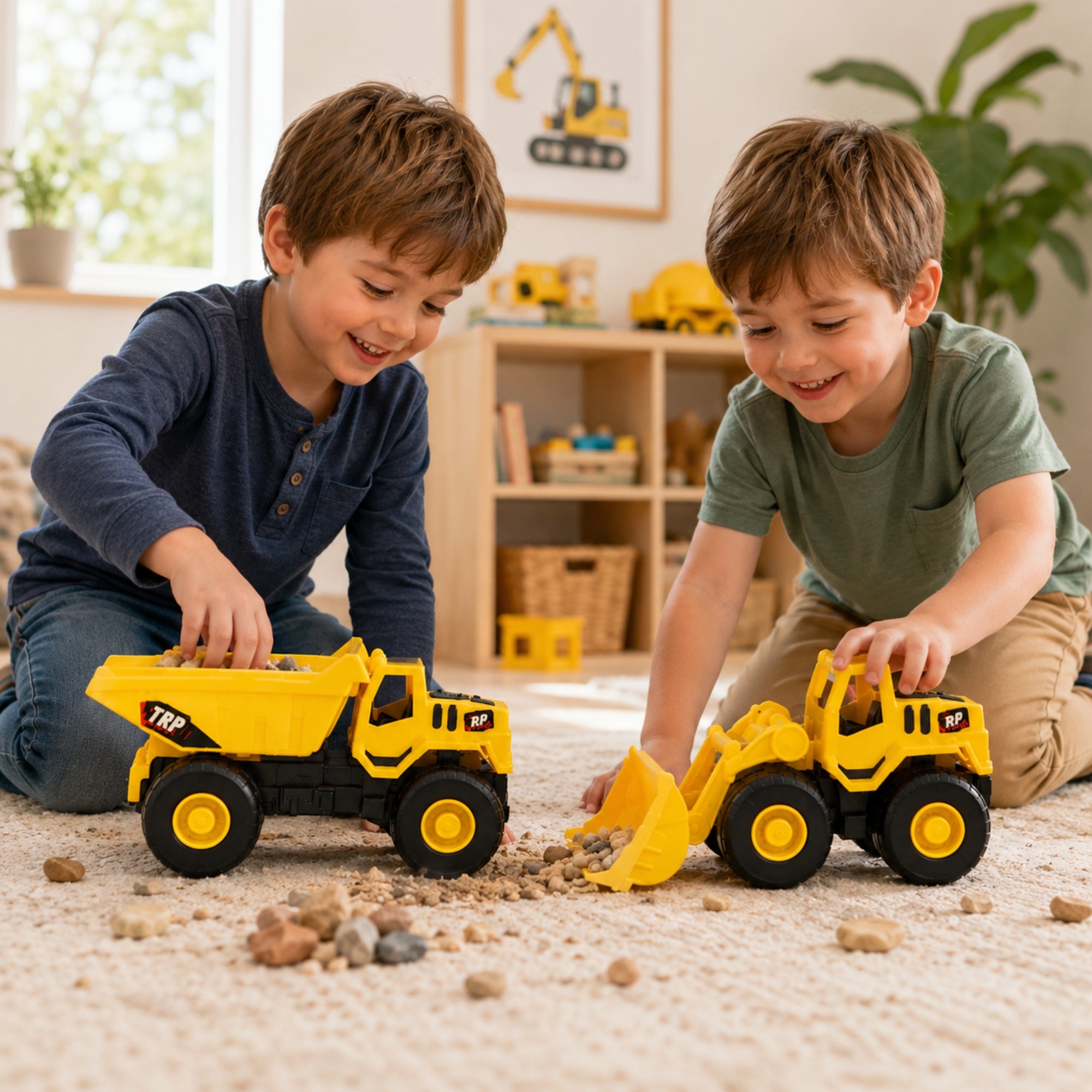Kids Construction Vehicle Toy Set with Trucks