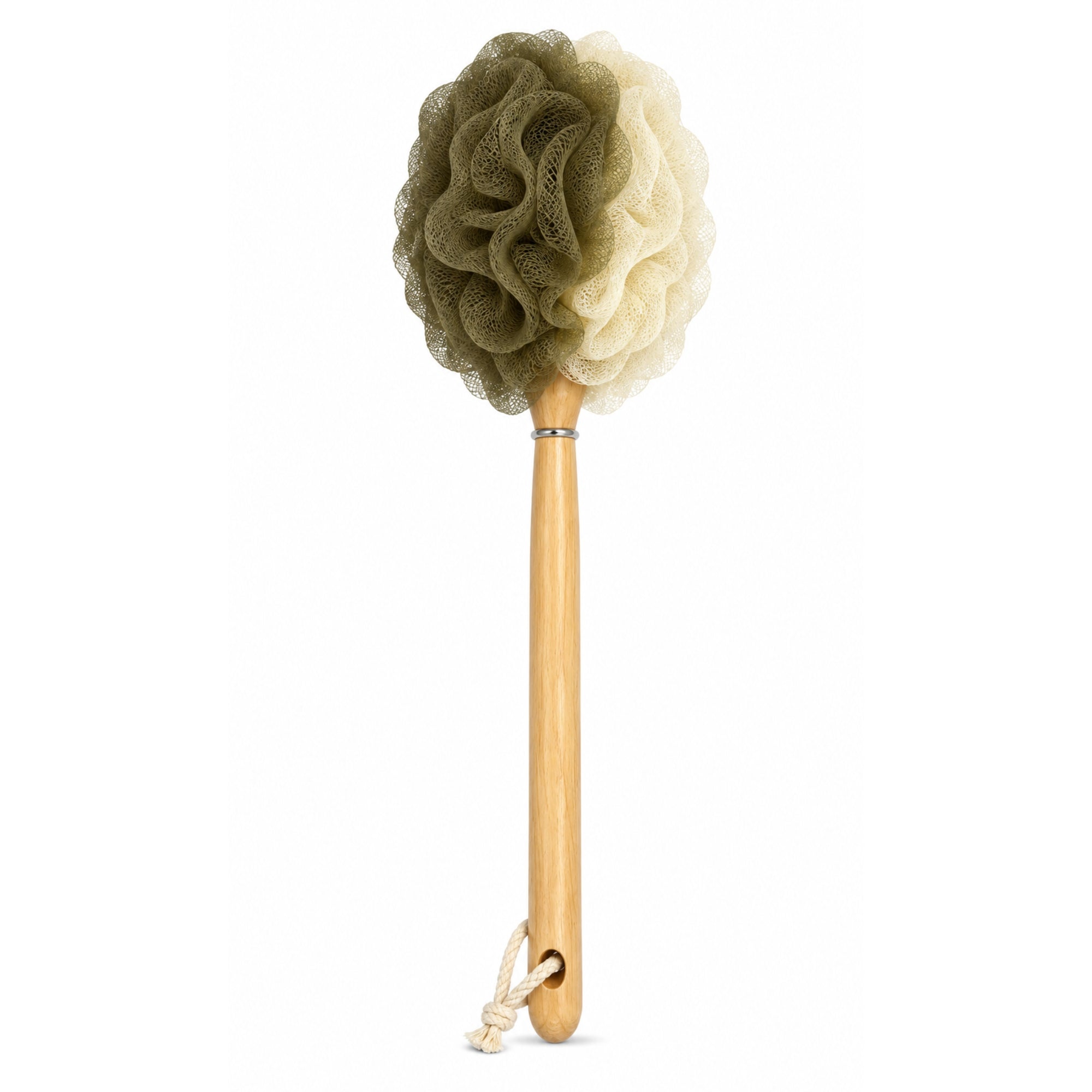 Exfoliating Bath Brush with Long Bamboo Handle for Smooth Skin