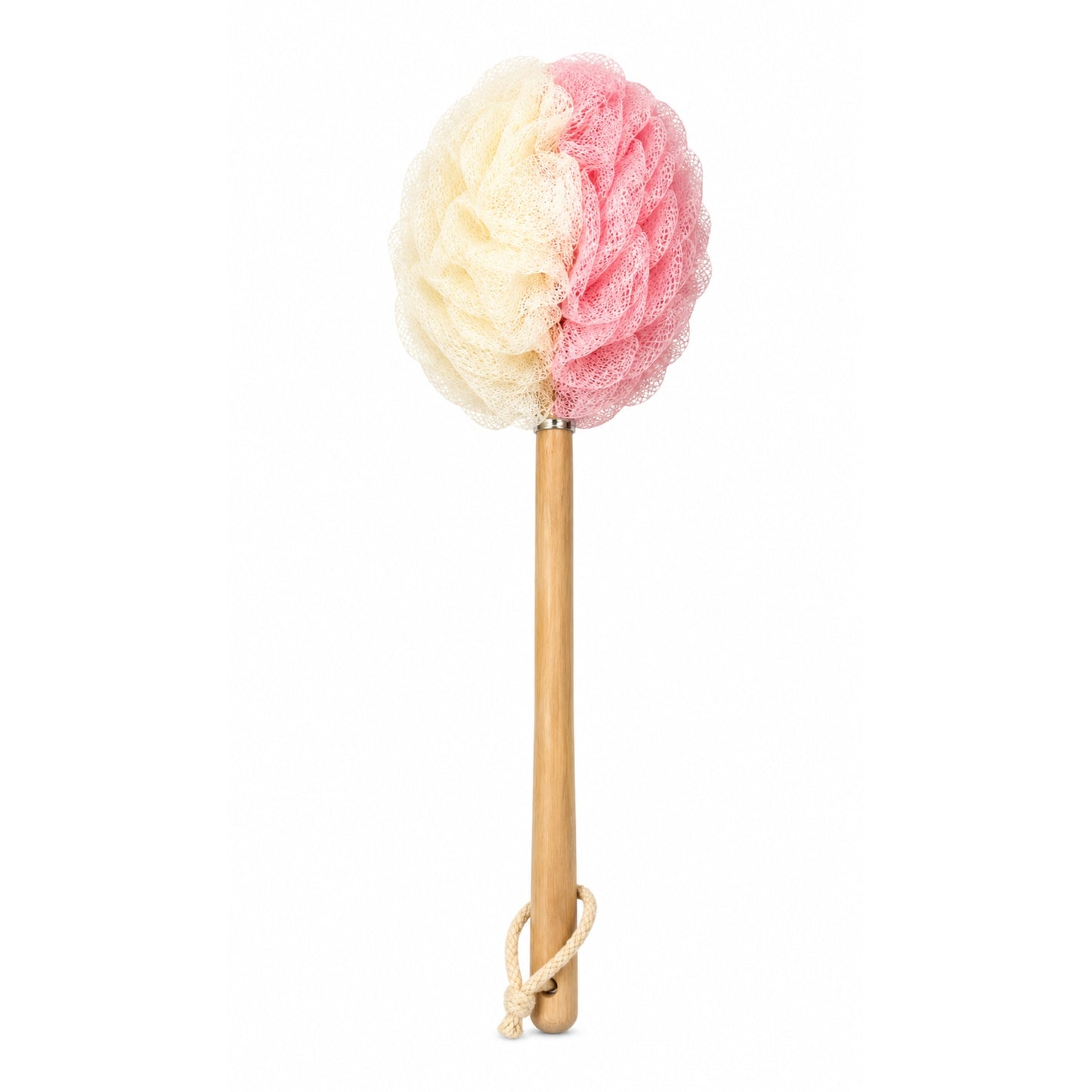 Natural Loofah Body Brush with Bamboo Handle for Shower Use
