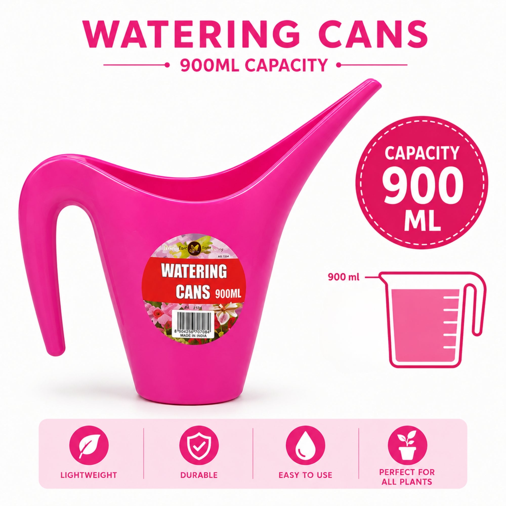 Indoor Watering Can 900ml for Garden Flowers