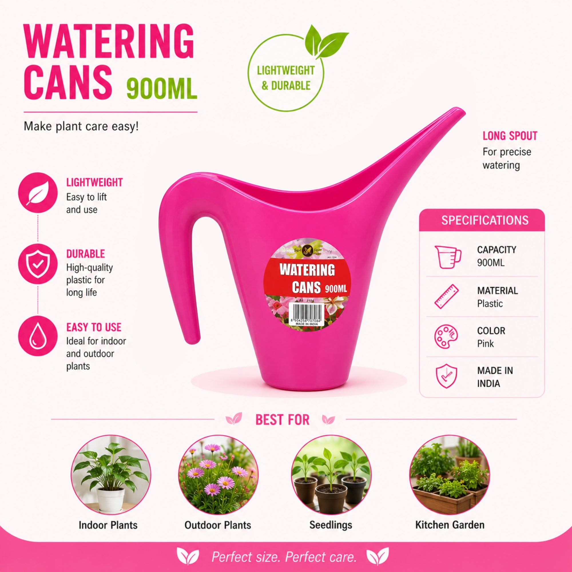 Houseplant Watering Can 900ml Garden Tool
