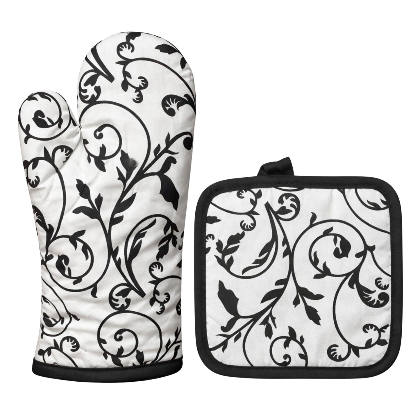 2 Pack Kitchen Oven Mitt & Pot Holder Set Heat Resistant Kitchen Set main product image