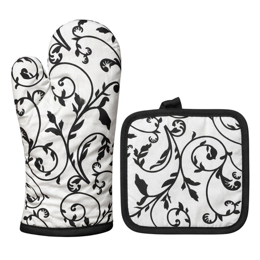 2 Pack Kitchen Oven Mitt & Pot Holder Set Heat Resistant Kitchen Set main product image