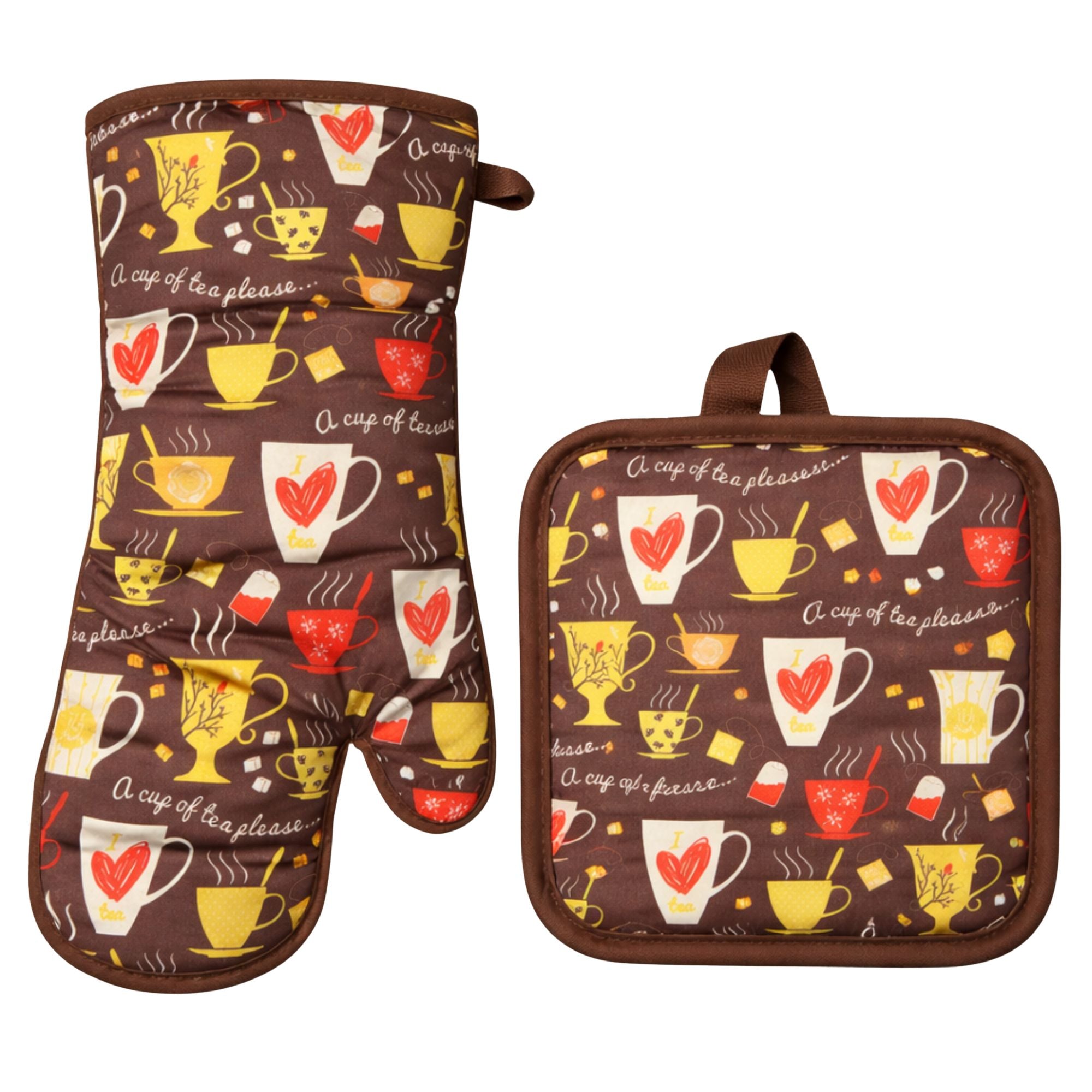 2 Pack Kitchen Oven Mitt & Pot Holder Set Heat Resistant Kitchen Set product image 7