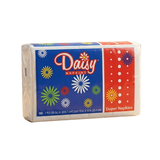 150 ct Disposable Daisy Paper Napkins Soft & Absorbent Napkins
