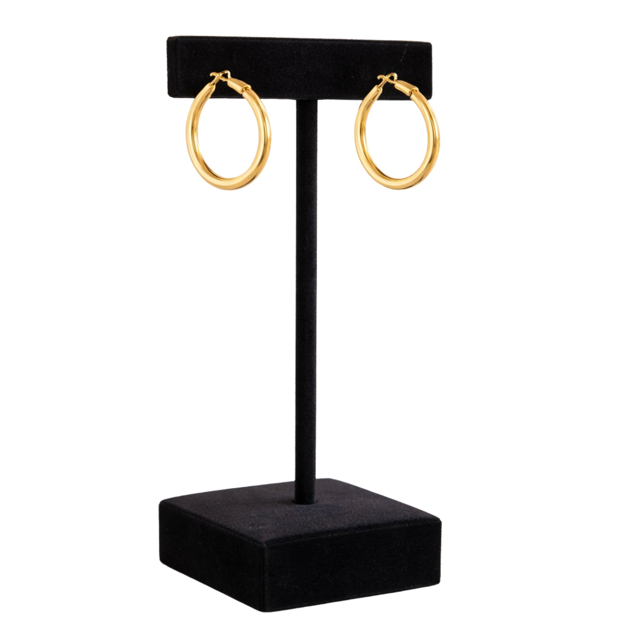 1.9 Inch Gold Tone Classic Hoop Earrings main product image