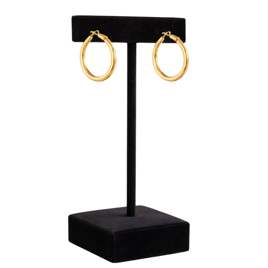 1.9 Inch Gold Tone Classic Hoop Earrings