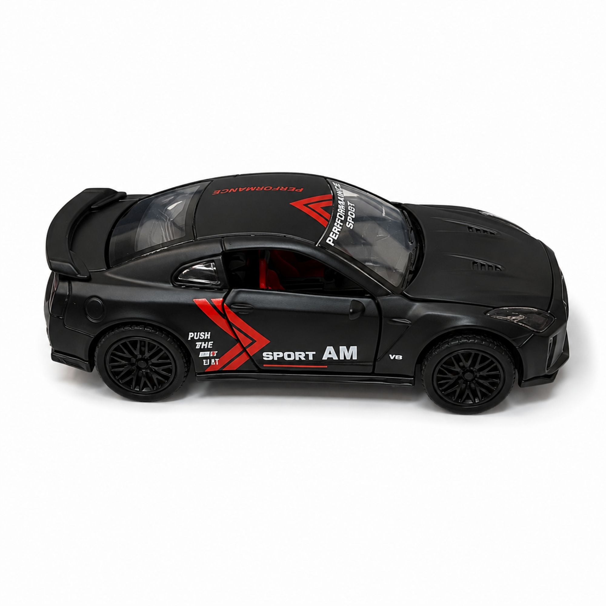 Pull Back Plastic Sports Car Toy for Kids with Opening Doors