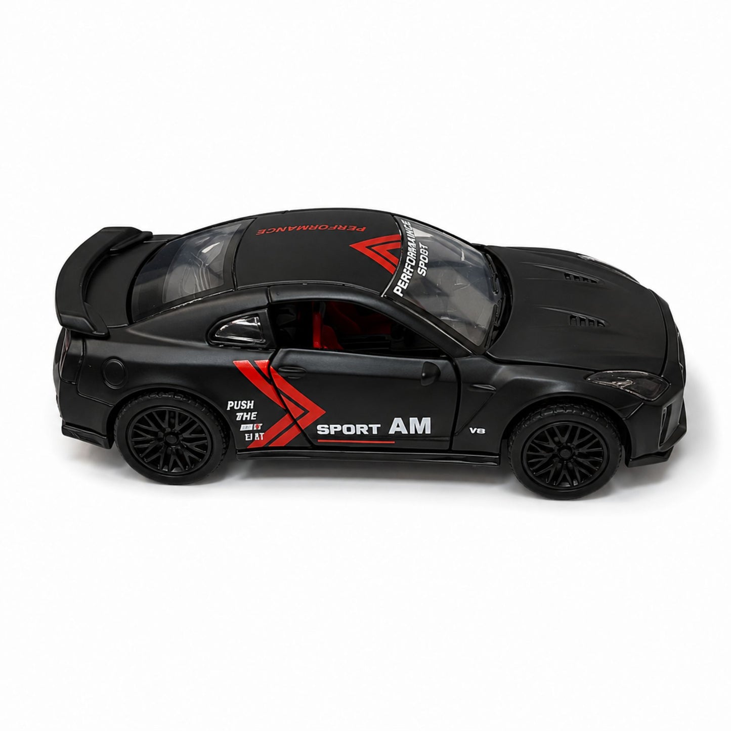 Pull Back Plastic Sports Car Toy for Kids with Opening Doors