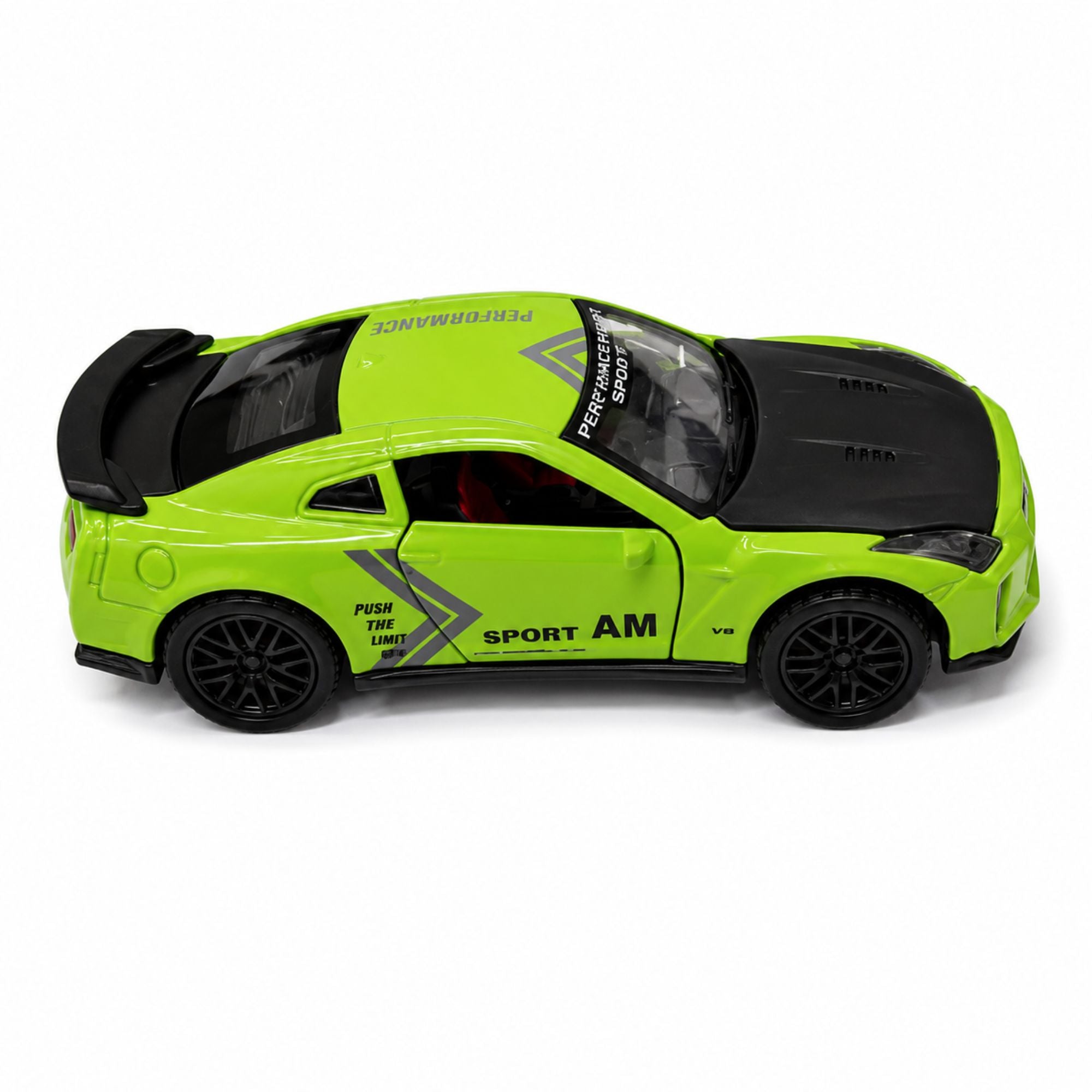 Plastic Sports Car Toy with Pull Back Action and Opening Doors