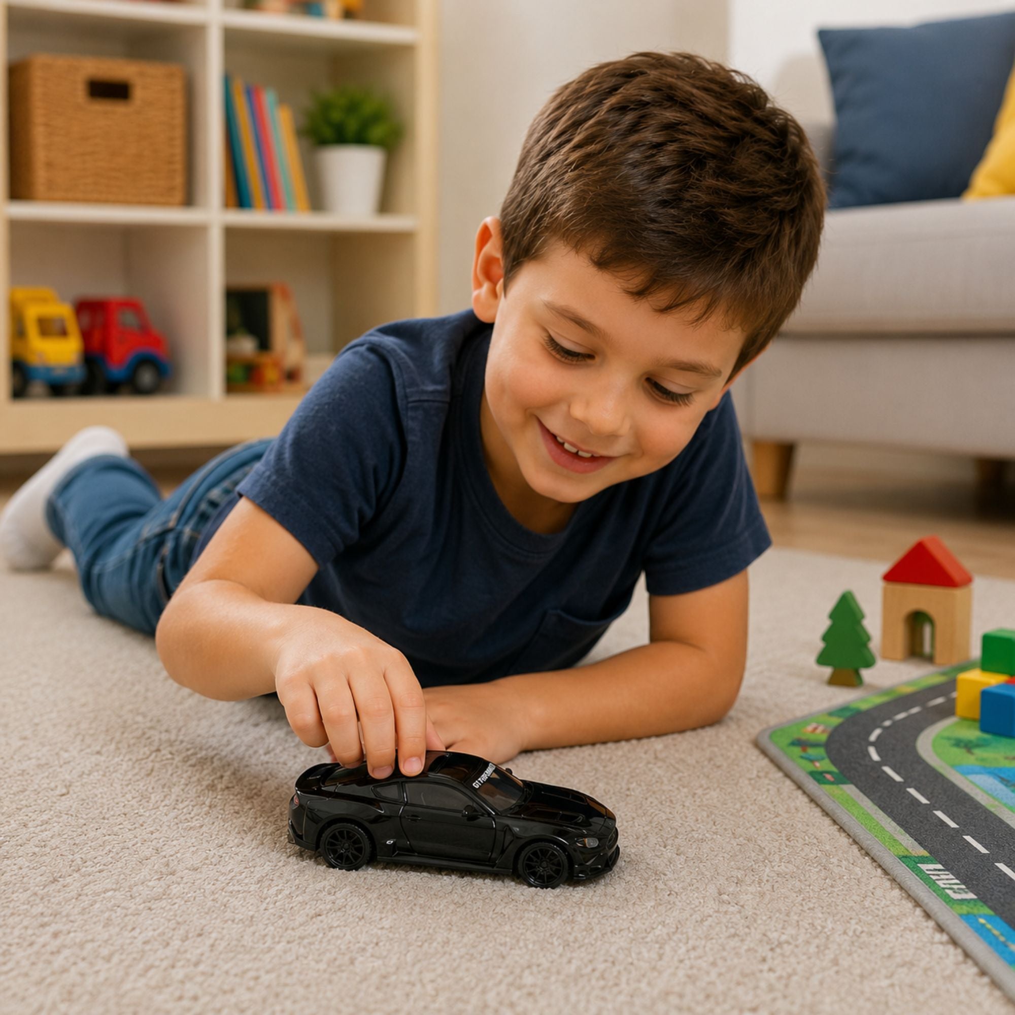 Sports Car Diecast Toy with Opening Doors for Imaginative Play