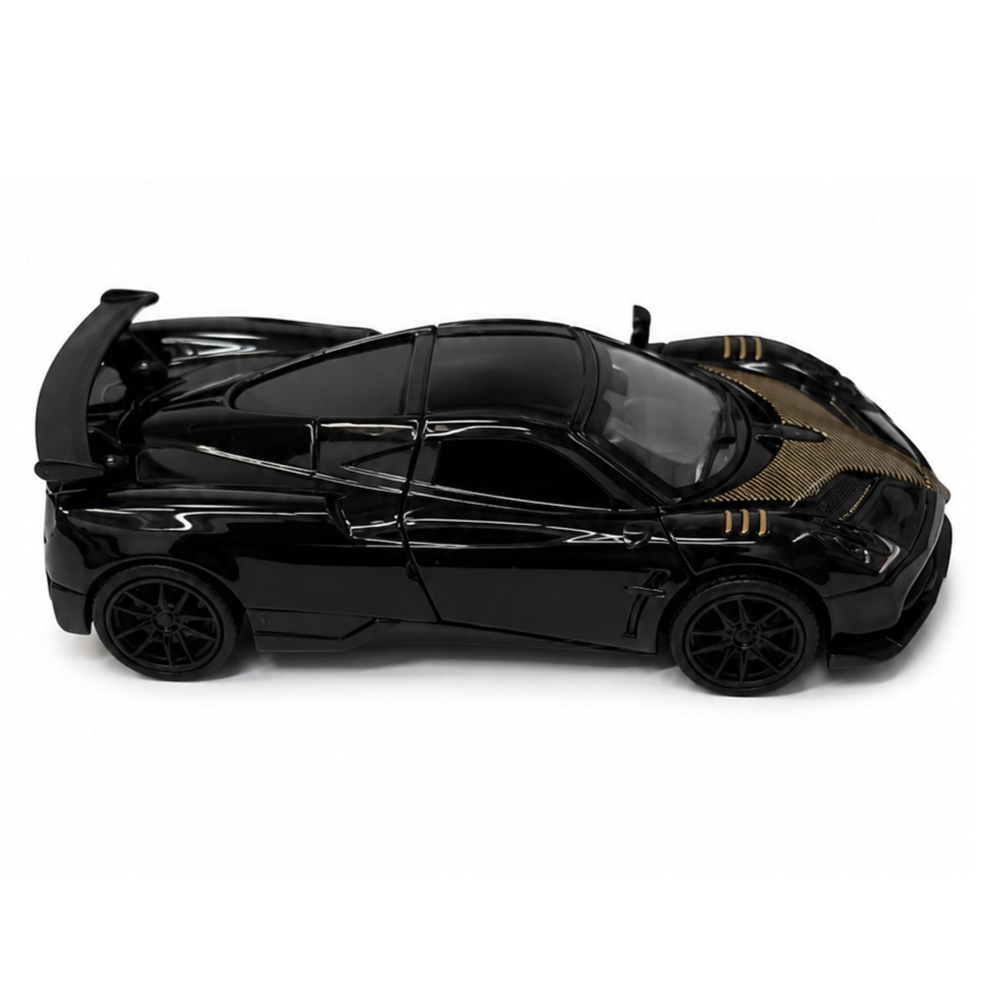 Sports Car Diecast Toy with Opening Doors and Pull Back Feature