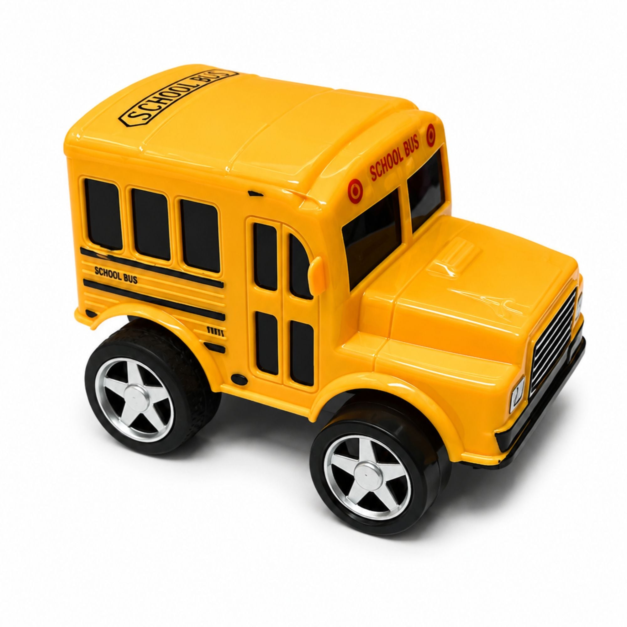 Diecast School Bus Toy Pull Back Opening Doors for Kids Play