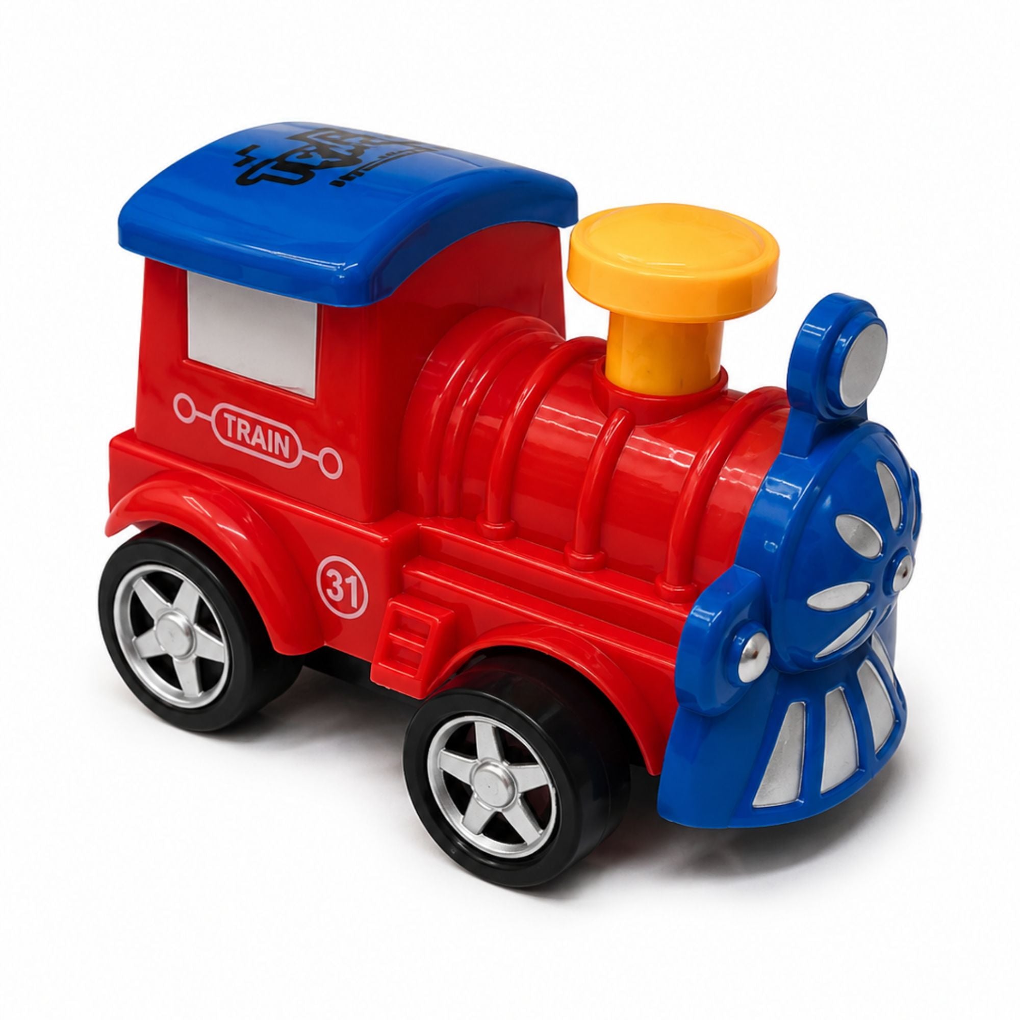 Diecast Pull Back Train Engine Toy for Kids Ages 3 and Up Play